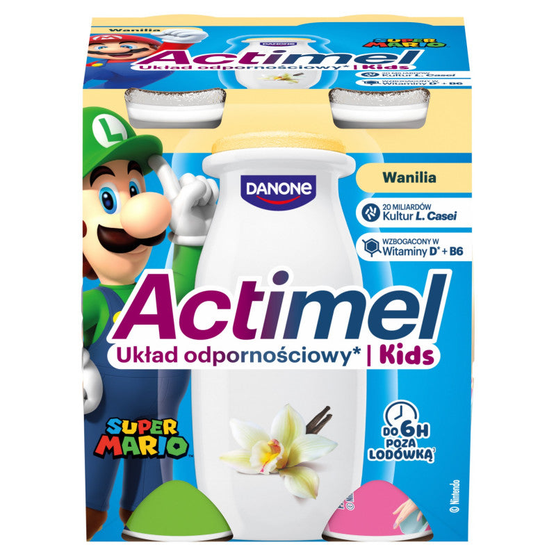 Actimel Kids Napój jogurtowy o smaku waniliowym 400 g (4 x 100 g)