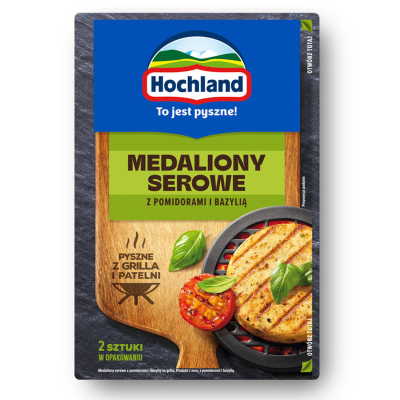 Hochland Medaliony serowe z pomidorami i bazylią 120 g (2 x 60 g)