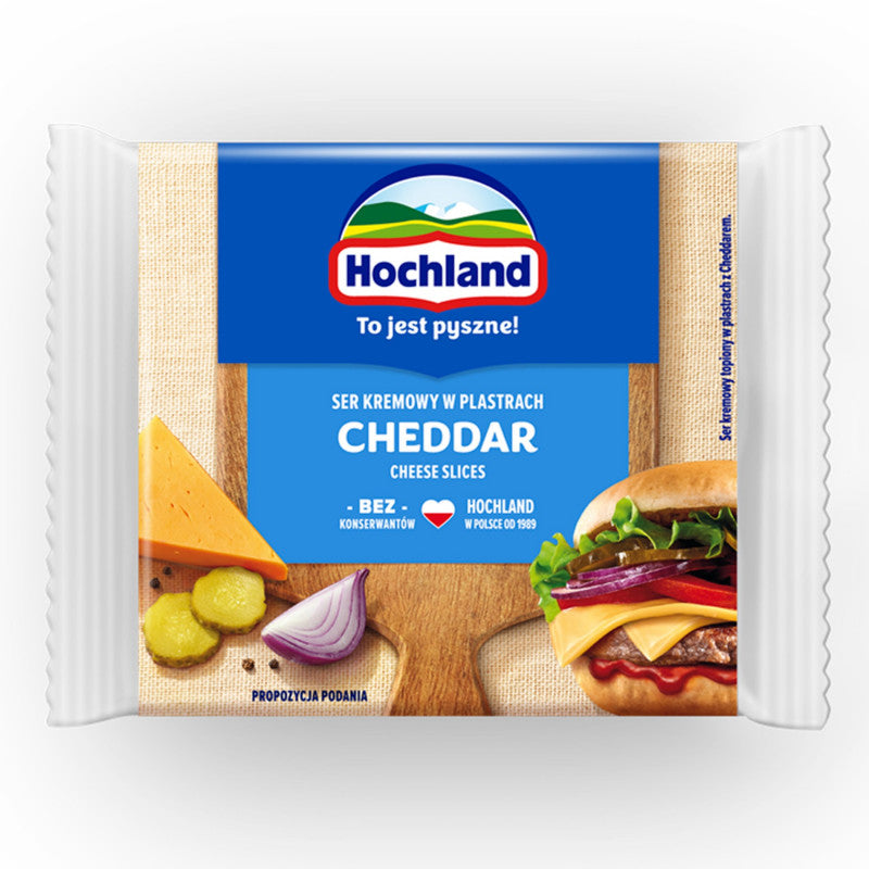 Hochland Ser kremowy w plastrach cheddar 130 g