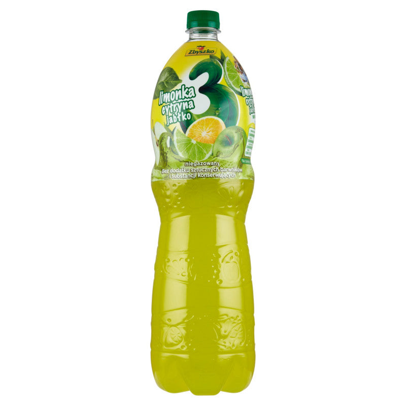 Zbyszko Napój niegazowany 3 limonka cytryna jabłko 1,75 l
