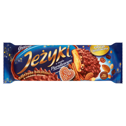 Jeżyki Herbatniki w czekoladzie mlecznej o smaku piernikowym 140 g