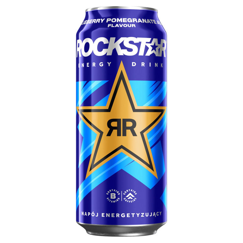Rockstar Gazowany napój energetyzujący o smaku owoców jagodowych i granatu 500 ml