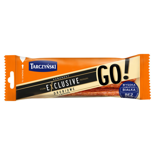Tarczyński Kabanosy Exclusive Go! drobiowe z wieprzowiną 50 g